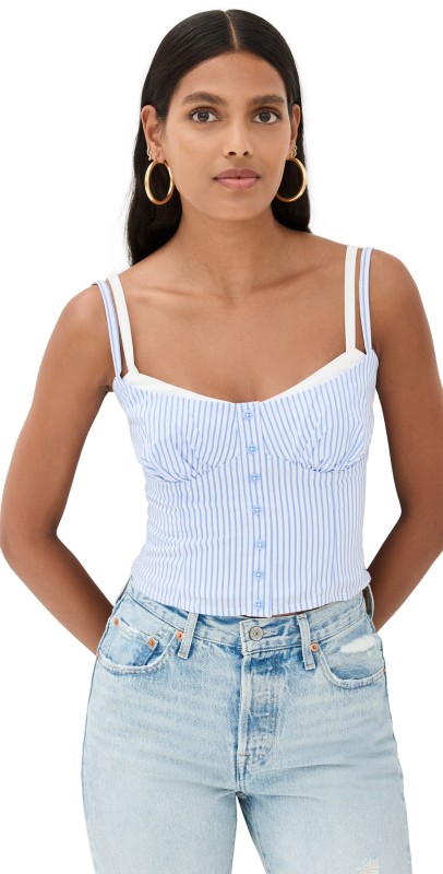 Reformation Alani Top Mineral Stripe
