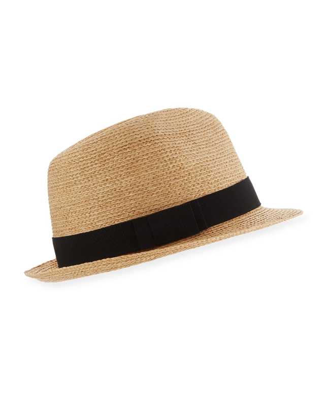Avara Raffia Straw Fedora Hat