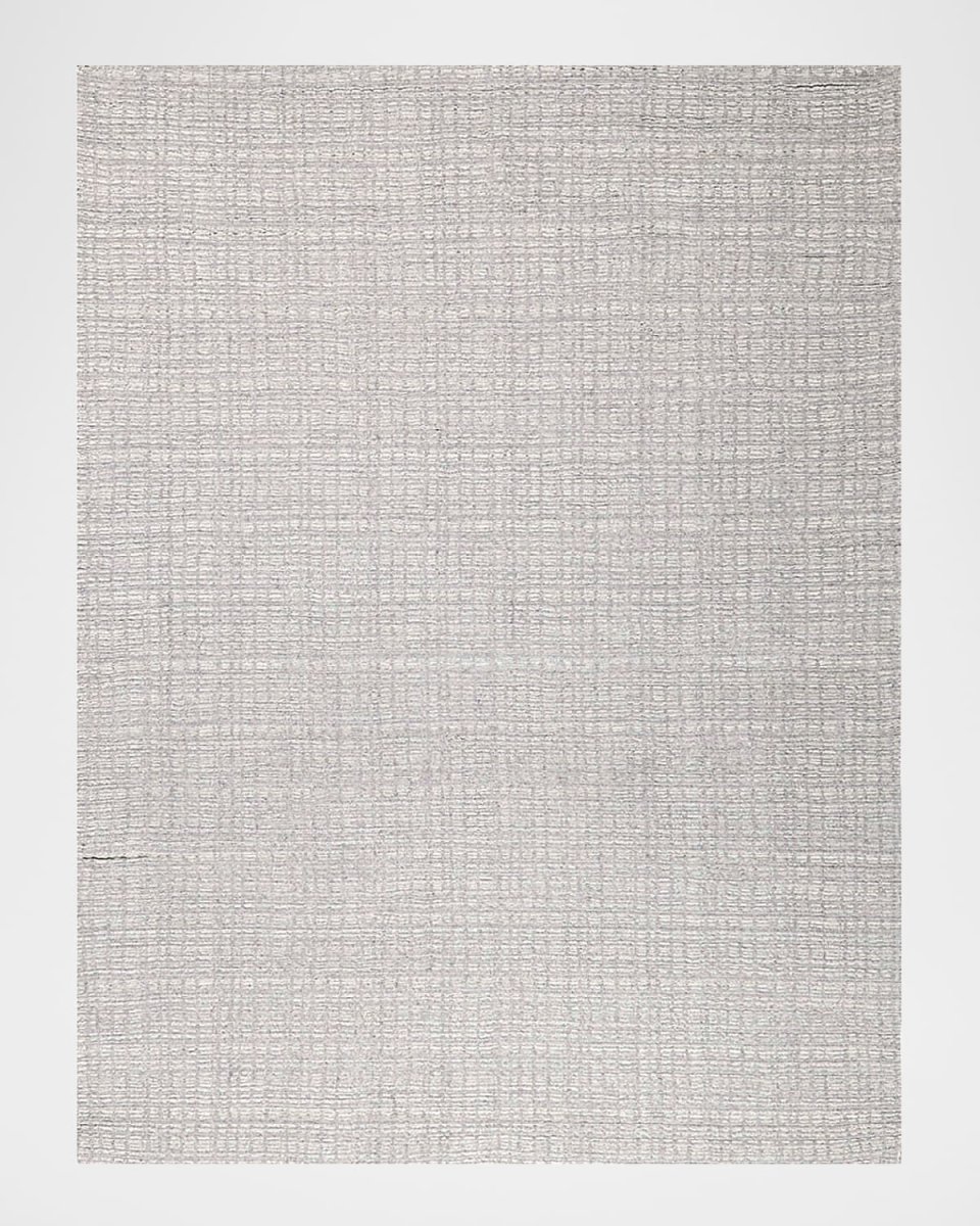 Alpine Hand-Loomed Silver & Ivory Rug, 9' x 12'
