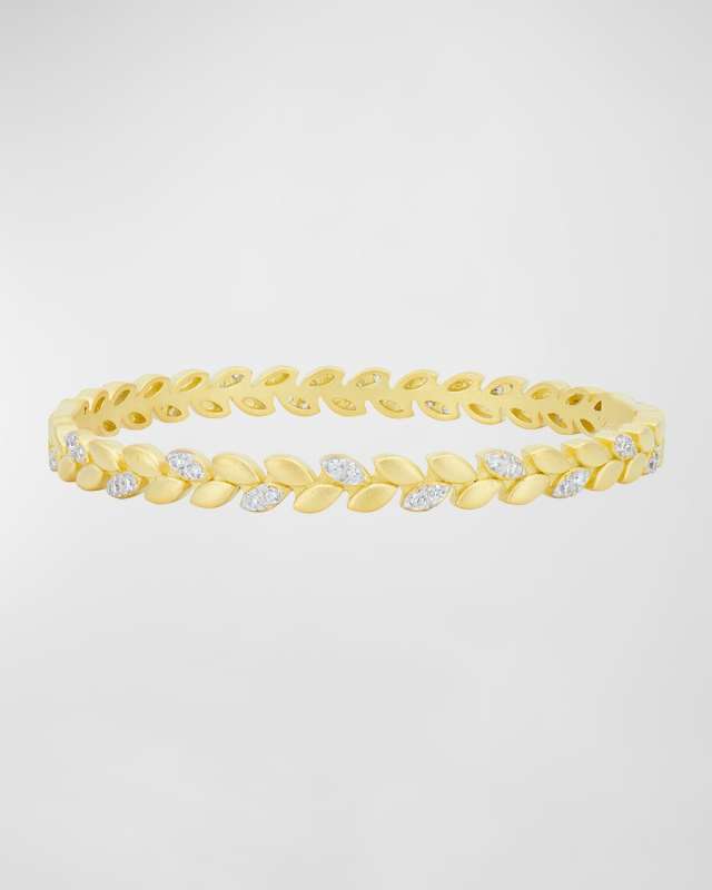 Sparkling Petals Hinge Bangle