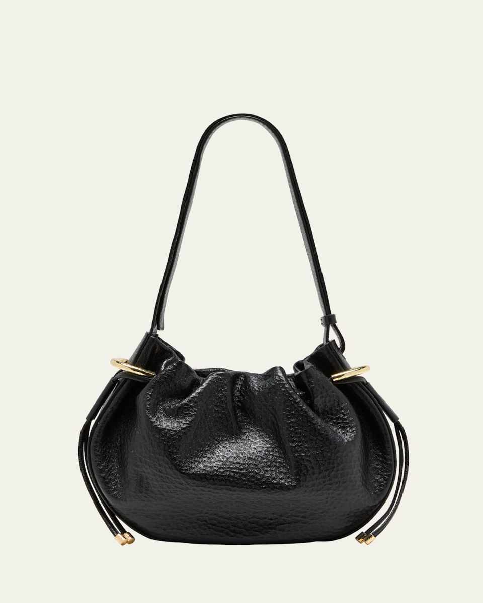 Tilda Ruched Leather Crossbody Bag