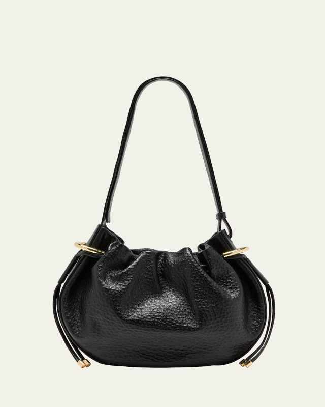 Tilda Ruched Leather Crossbody Bag