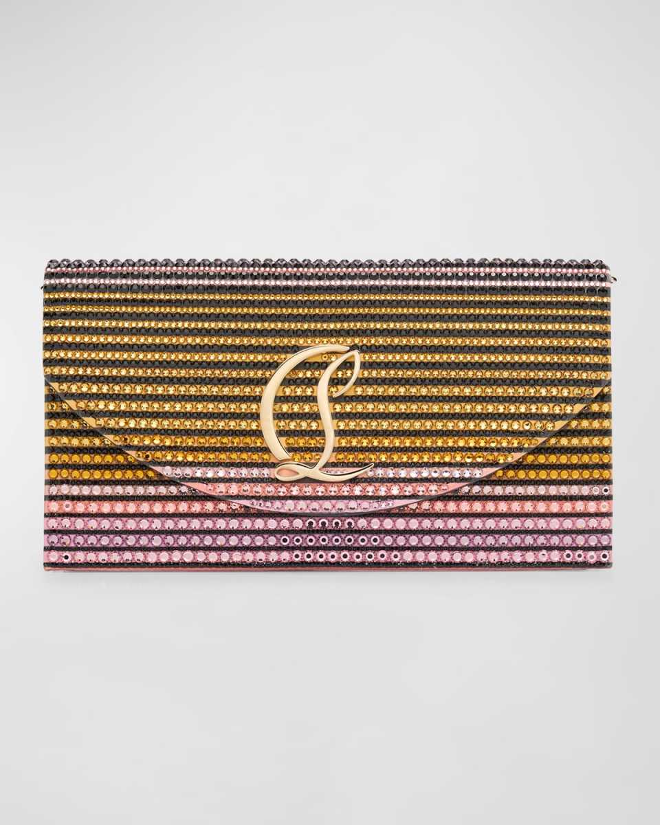 Loubi54 Wallet on Chain in Strass Crepe Satin