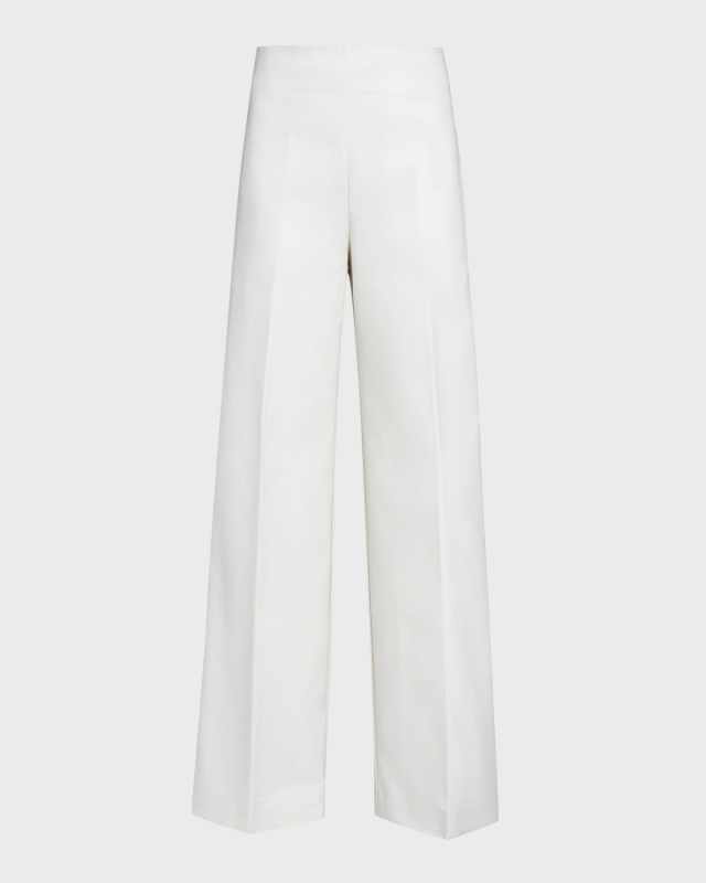 Maggie High-Rise Cotton Poplin Pants