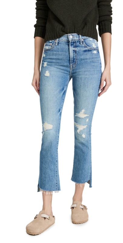 MOTHER The Insider Crop Step Fray Jeans Holy Melancholy