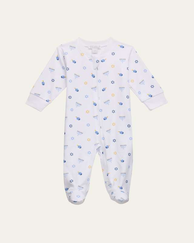 Kid's My First Hanukkah Printed Footie, Size Newborn-9M