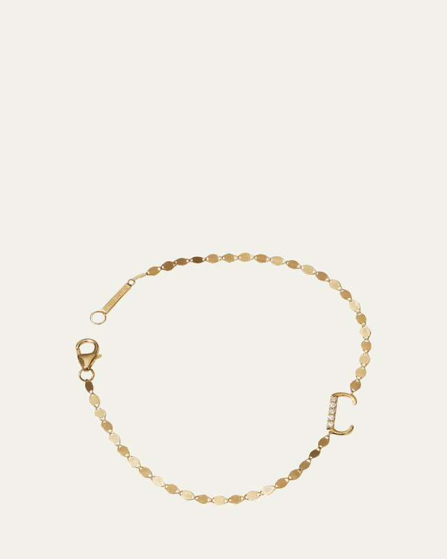 14k Diamond Initial Bracelet.