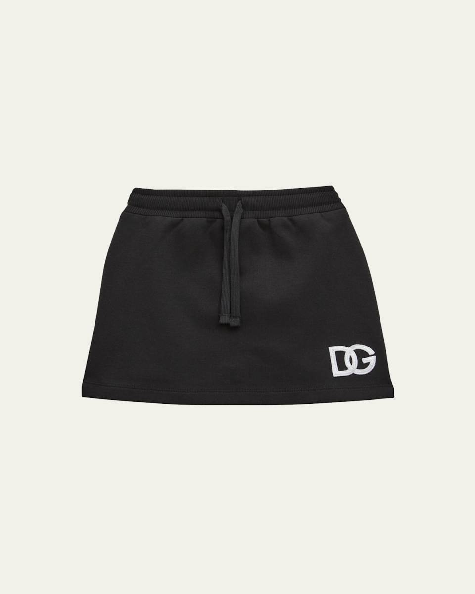 Girl's Embroidered Logo Sweat Skirt, Size 4-