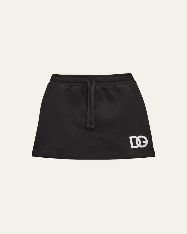 Girl's Embroidered Logo Sweat Skirt, Size 4-