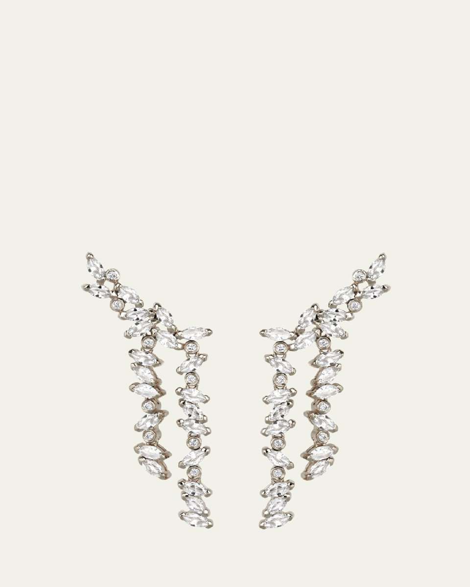 14K Gold Veto Double Falling Leaves Earrings with Lab Grown Diamonds