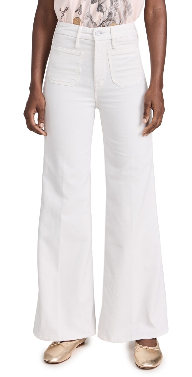 MOTHER The Patch Pocket Roller Skimp Pants Chalk