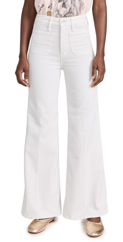 MOTHER The Patch Pocket Roller Skimp Pants Chalk