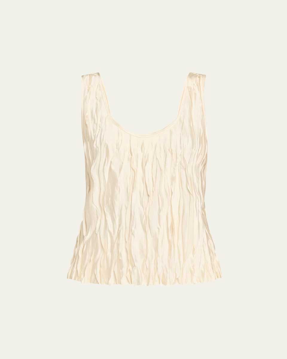Crushed Bias-Strip Tank Top