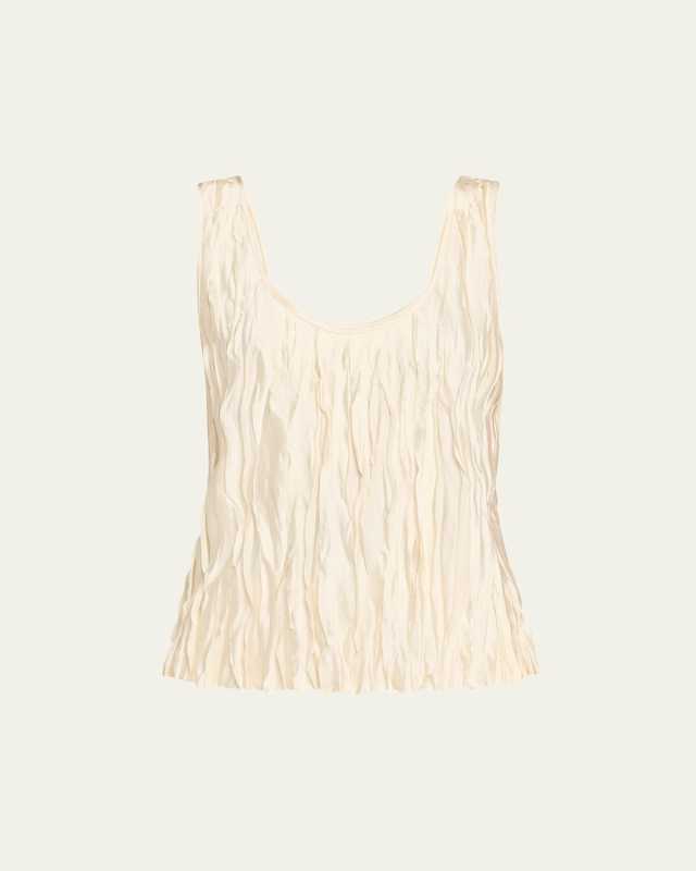 Crushed Bias-Strip Tank Top