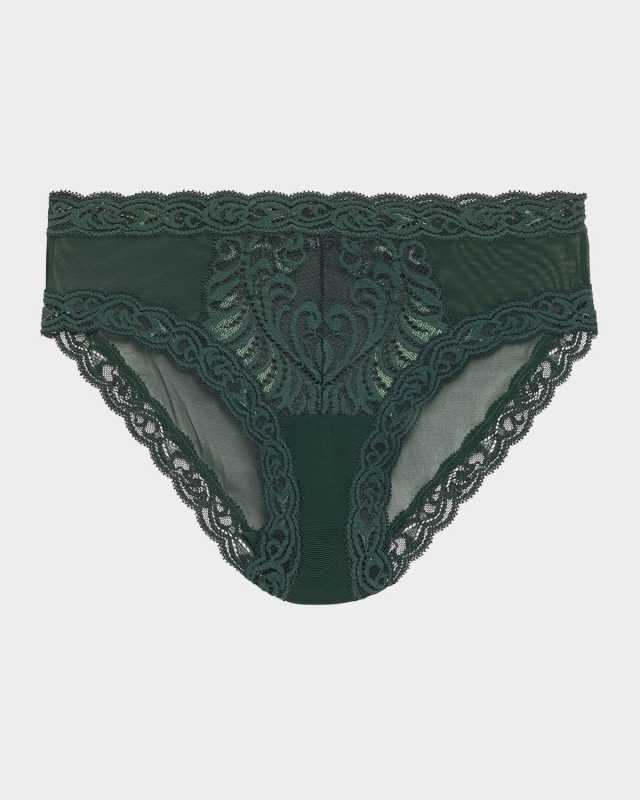 Feathers Lace-Trim and Mesh Hipster Briefs