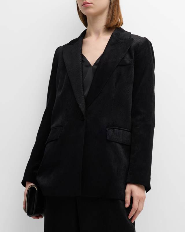 Arlene Single-Button Corduroy Jacket