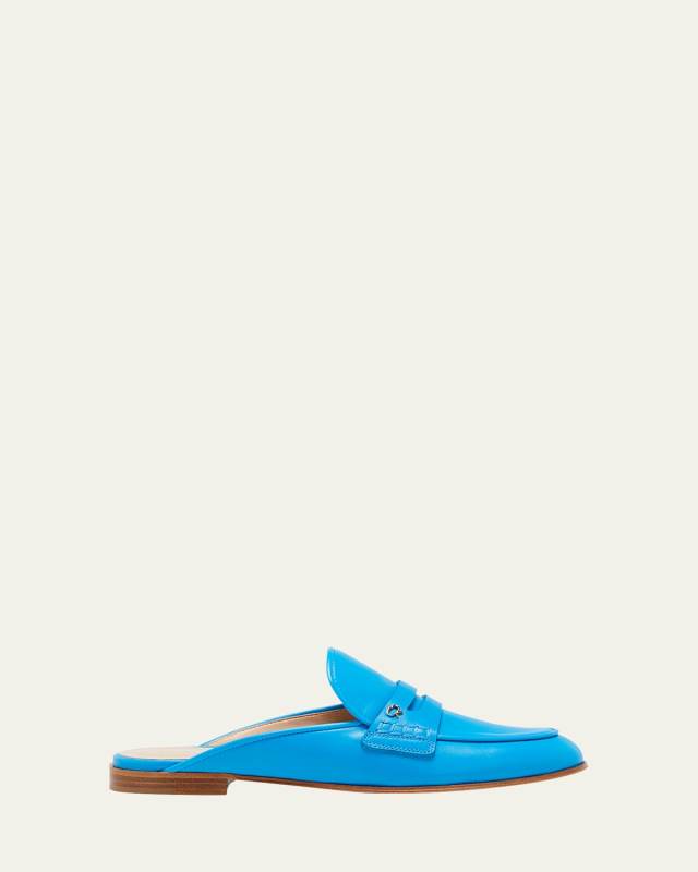 Leather Penny Loafer Mules