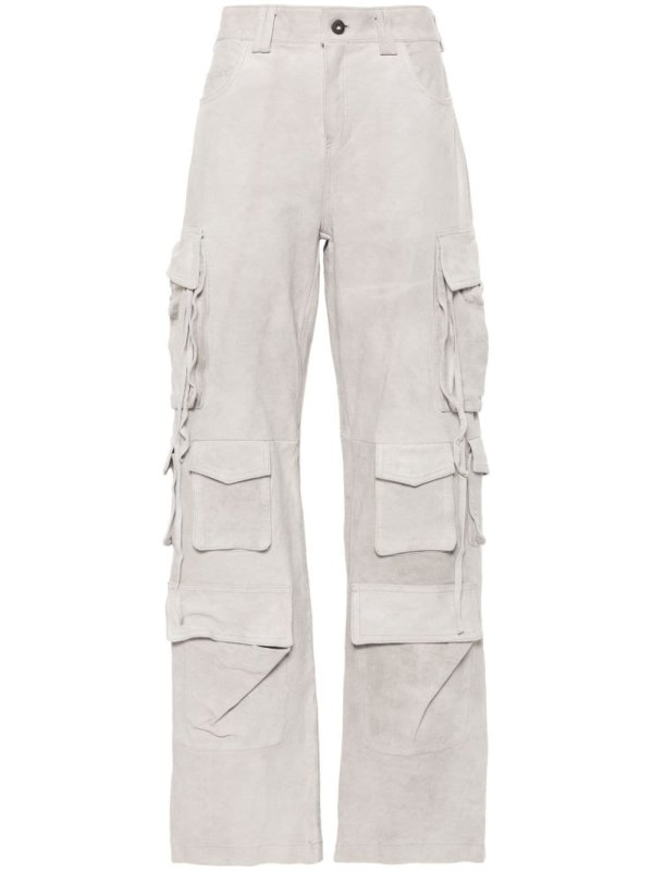 suede cargo trousers
