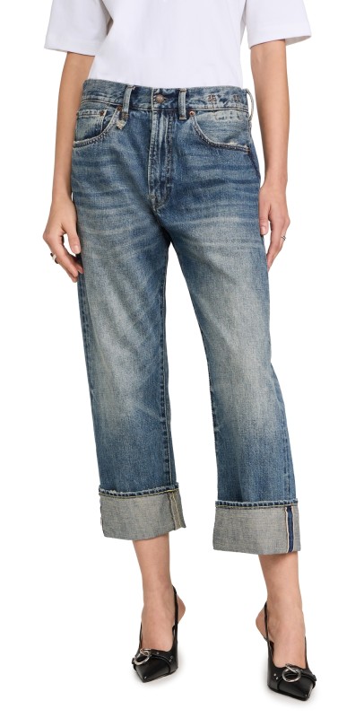 R13 Cuffed Ex Bf Jeans Aspen Selvedge Blue