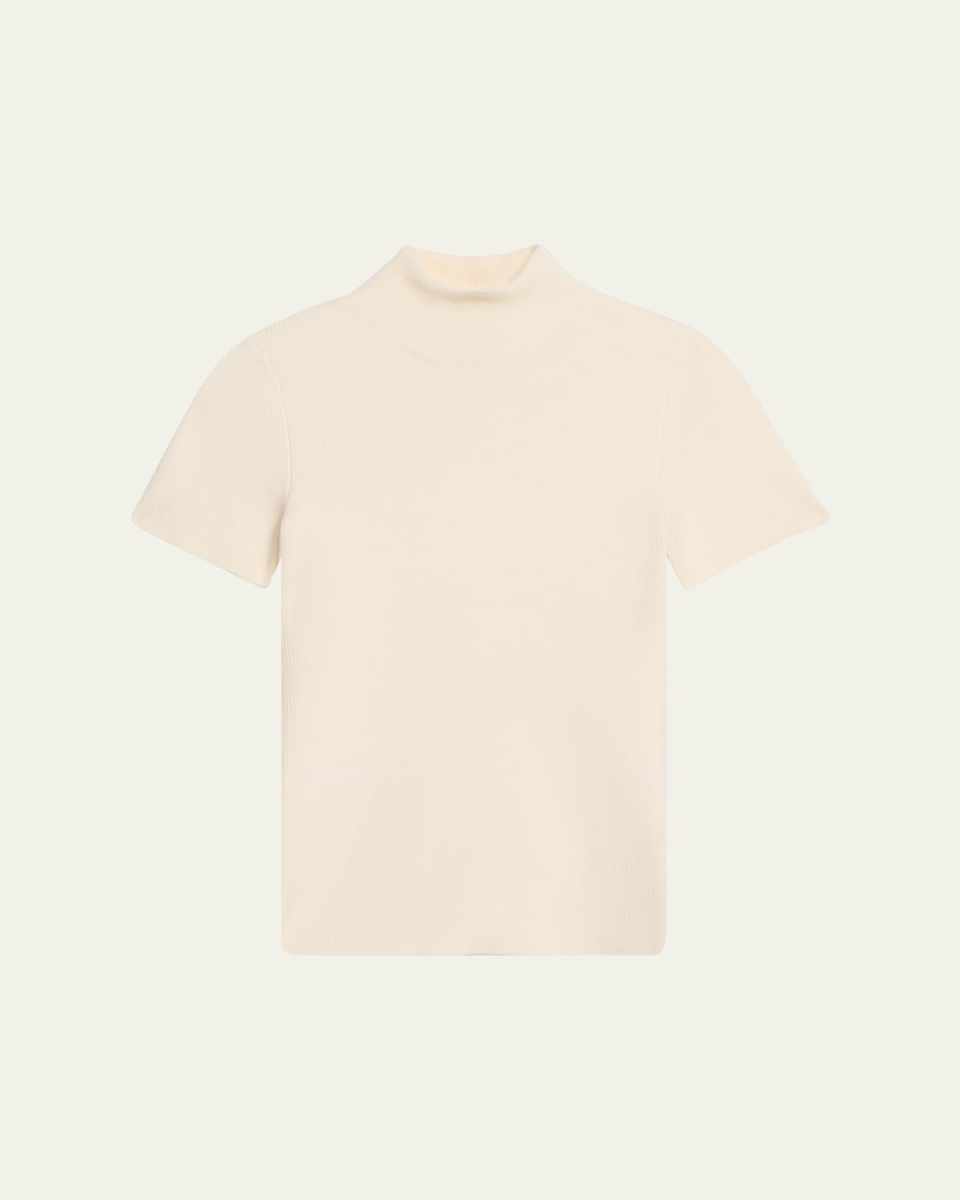 Alec Ribbed Mock-Neck Top