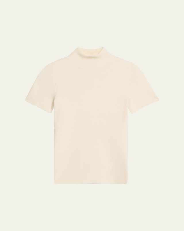 Alec Ribbed Mock-Neck Top