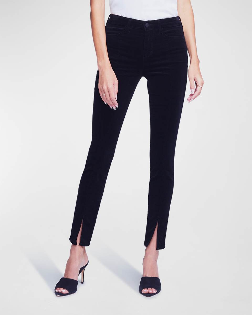 Jyothi Cropped Split Hem Skinny Jeans