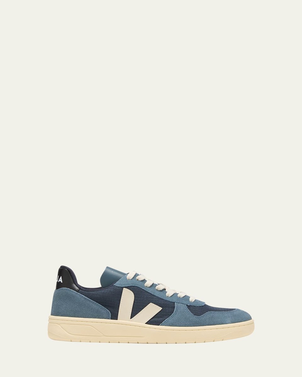 V-10 Colorblock Leather Low-Top Sneakers