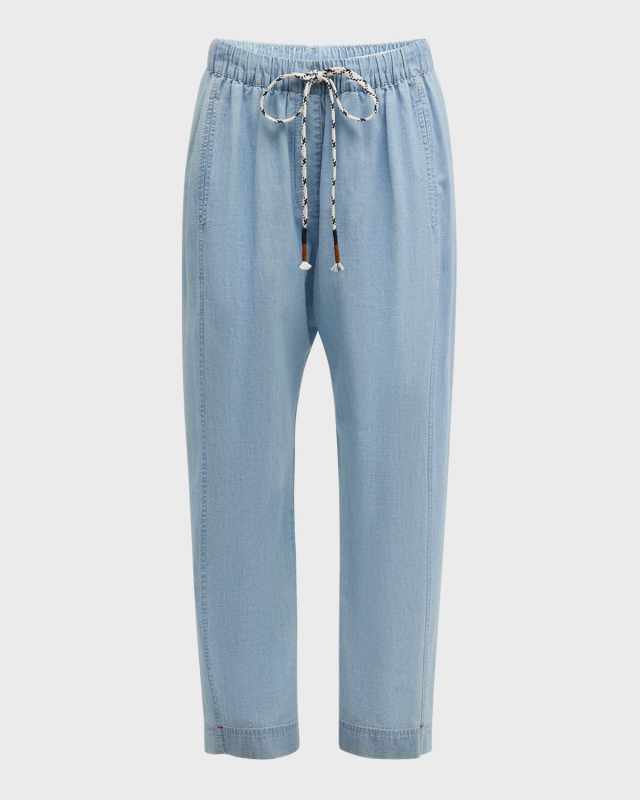 Draper Cropped Cotton Denim Pants