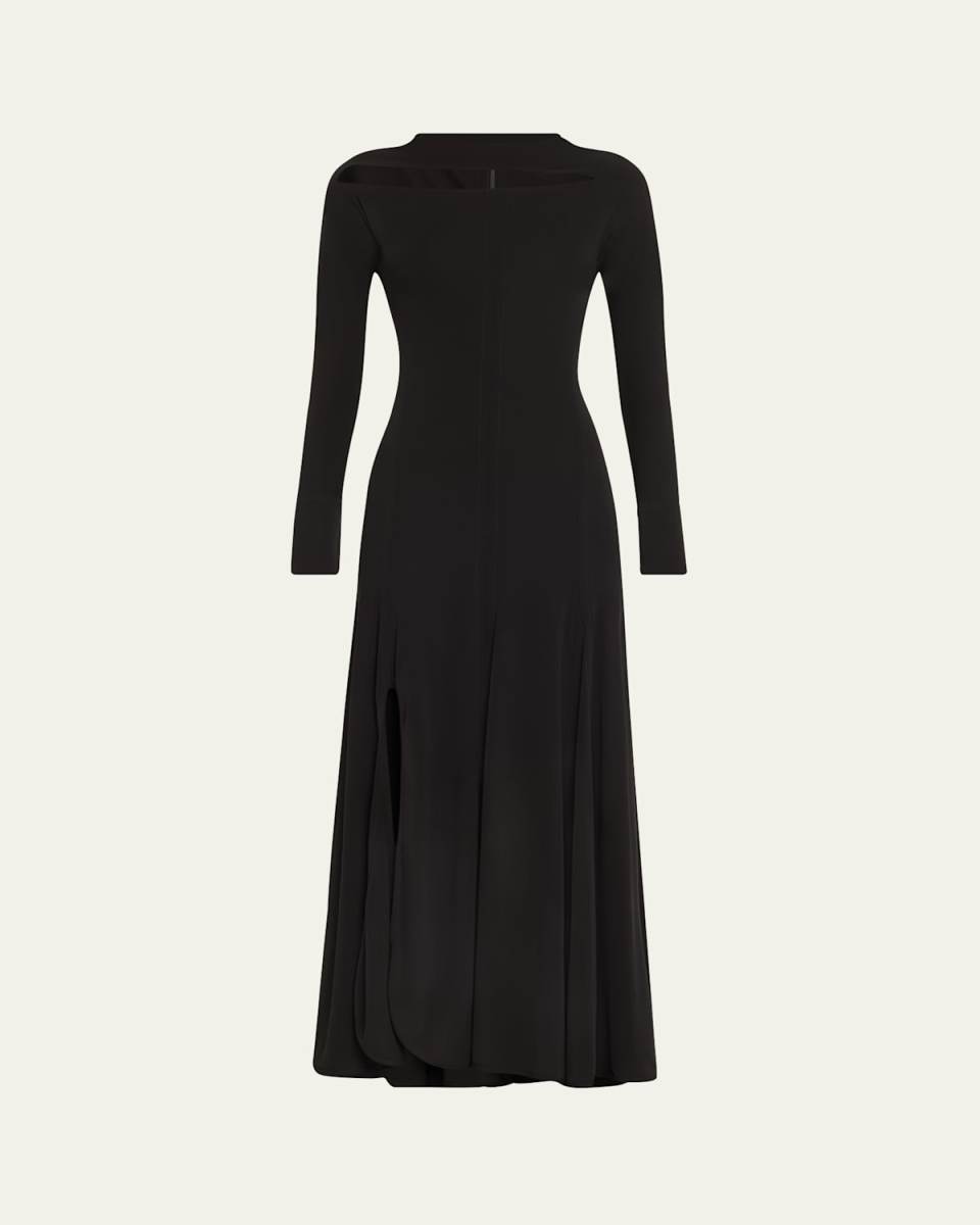 Long Front Cut Dress
