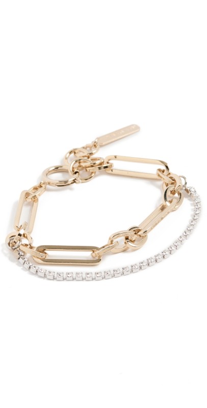 Justine Clenquet Paloma Bracelet Pale Gold