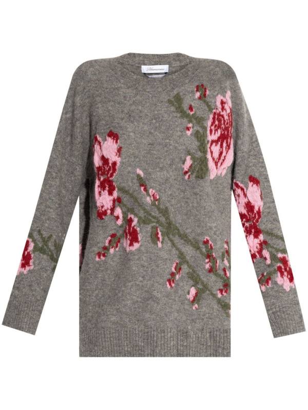 jacquard-roses sweater