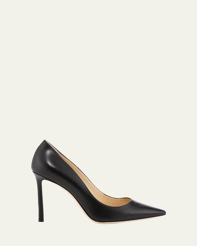 Romy 100mm Leather High-Heel Pumps