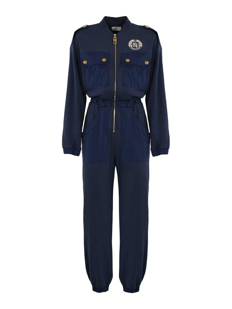 Elisabetta Franchi Pantalons De Sport - Bleu