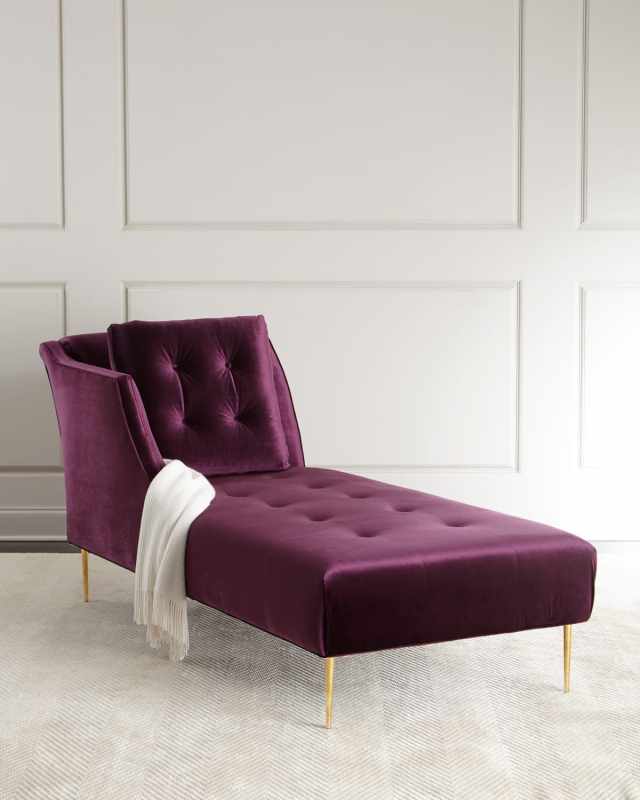 Salon Button-Tufted Chaise