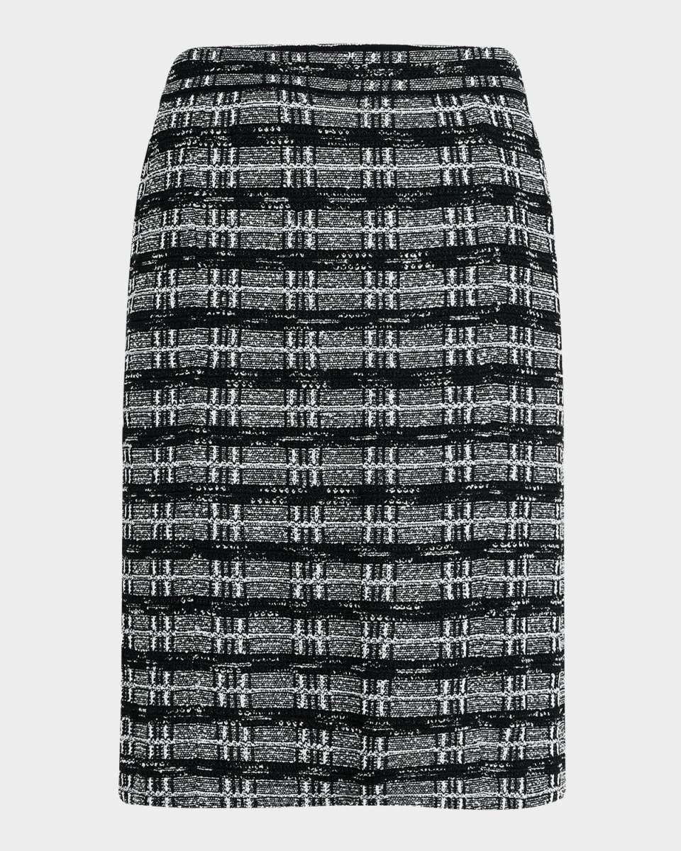 Tweed Knit Pencil Skirt