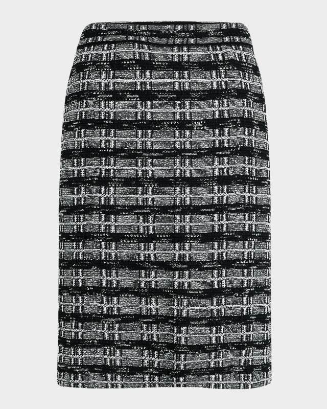 Tweed Knit Pencil Skirt