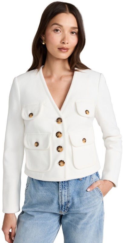 Veronica Beard Isola Jacket Off White