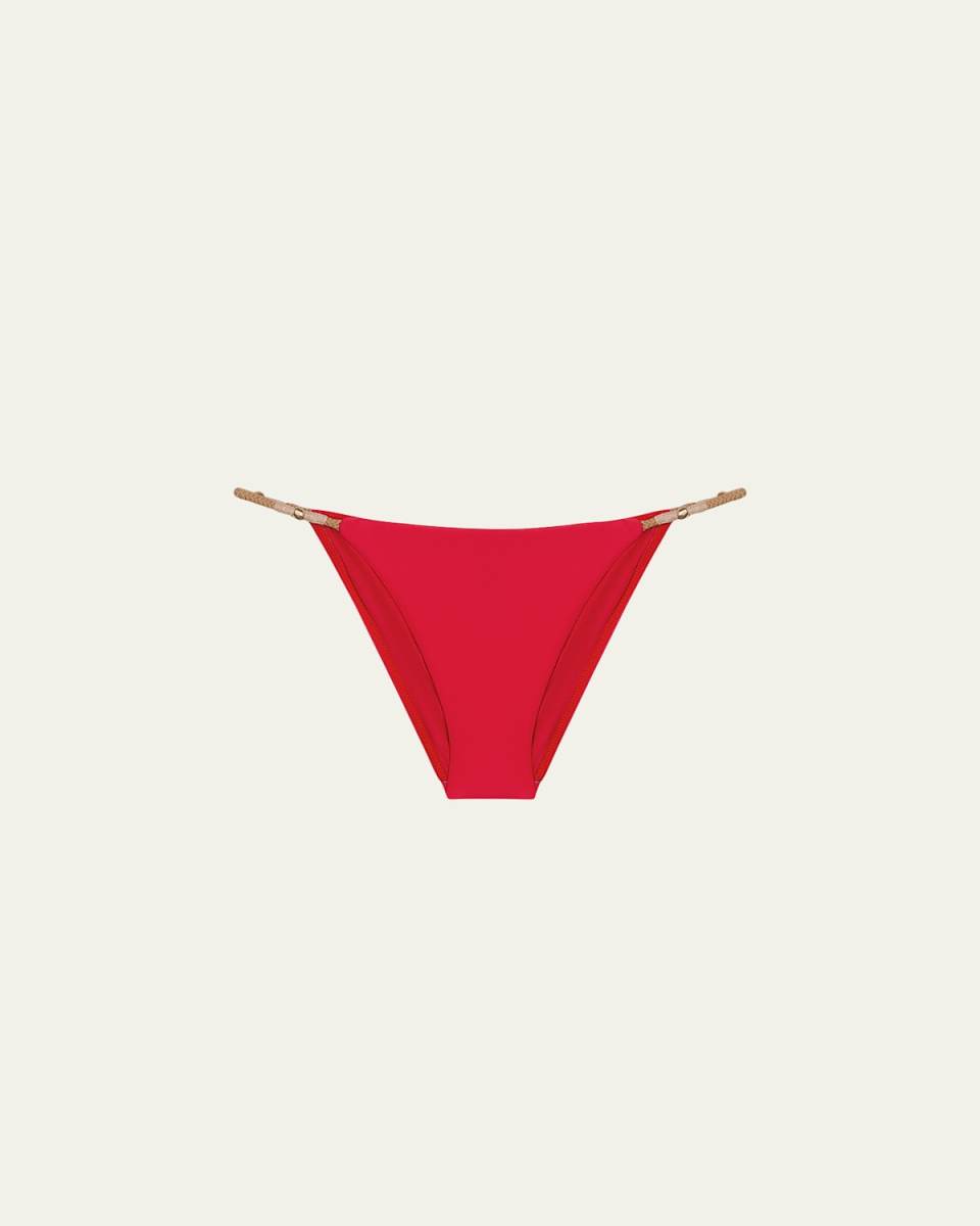 Solid Layla Detail Full Bikini Bottoms