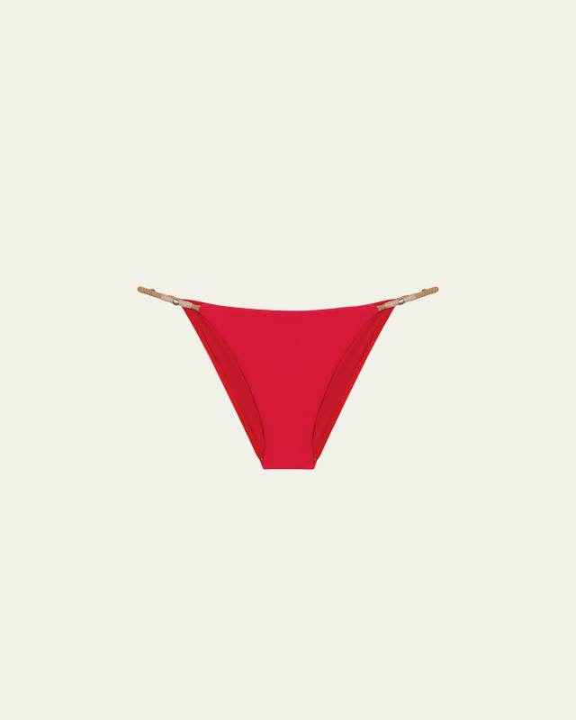 Solid Layla Detail Full Bikini Bottoms