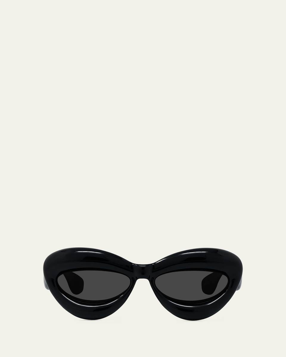 Inflated Injection Plastic Cat-Eye Sunglasses