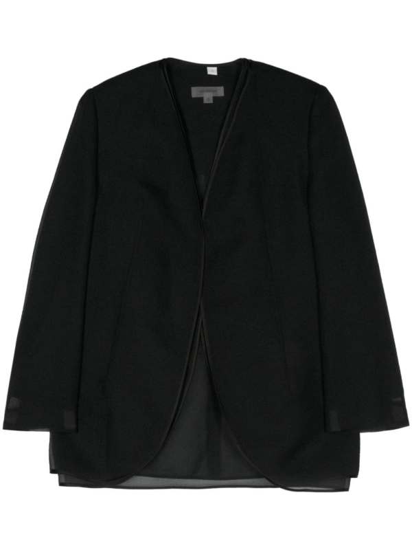 semi-sheer seersucker blazer set