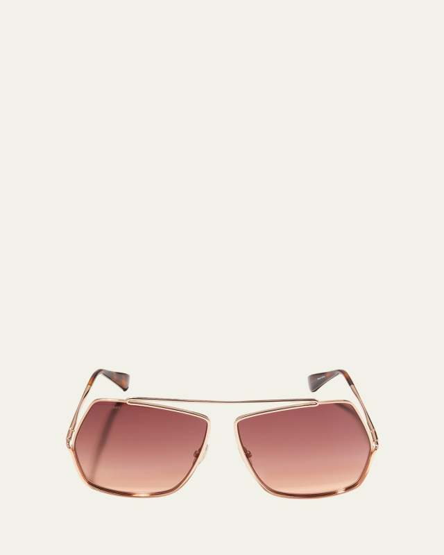 Elsa Geo Metal Butterfly Sunglasses