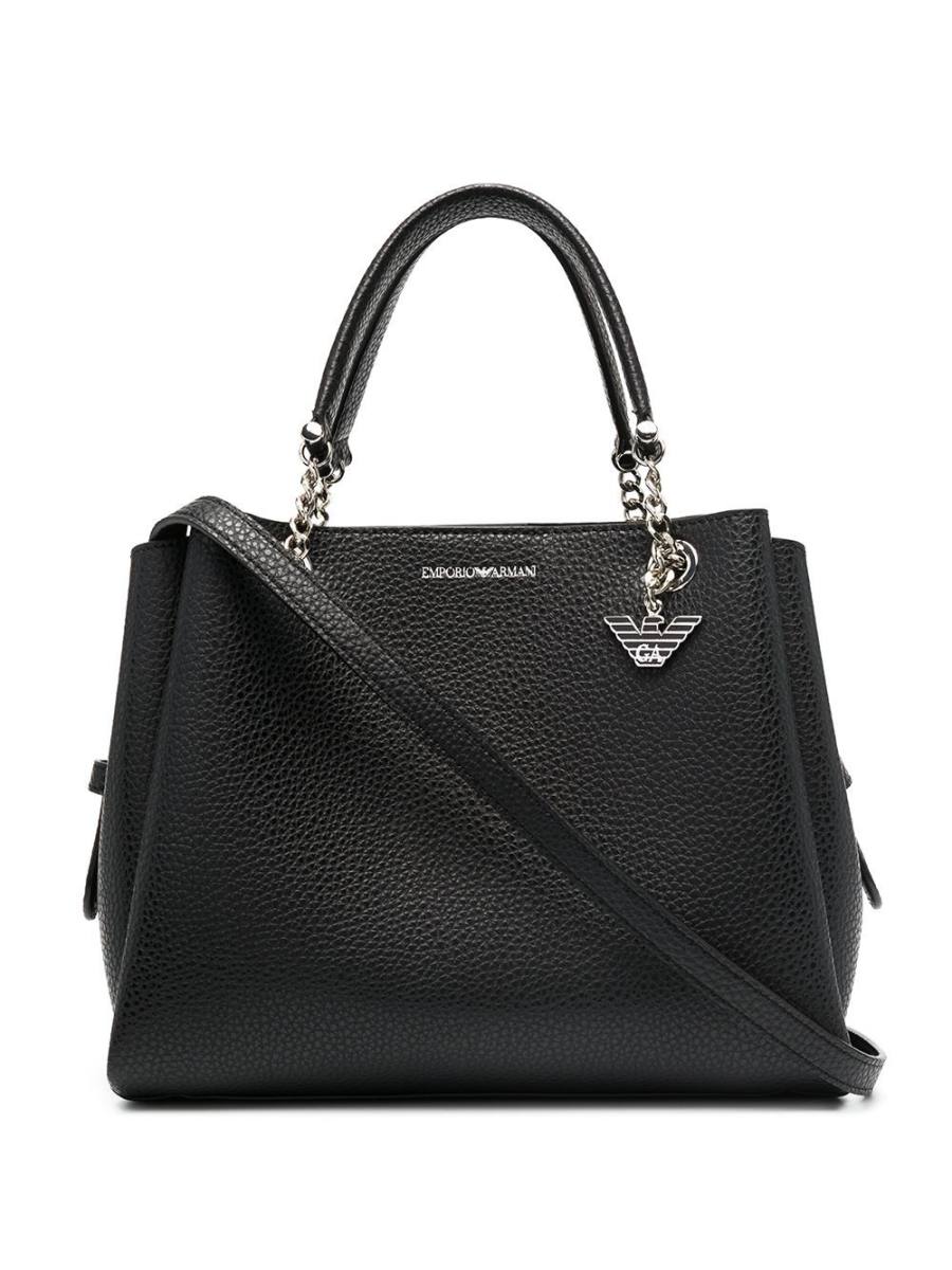 pebbled effect chain strap tote bag