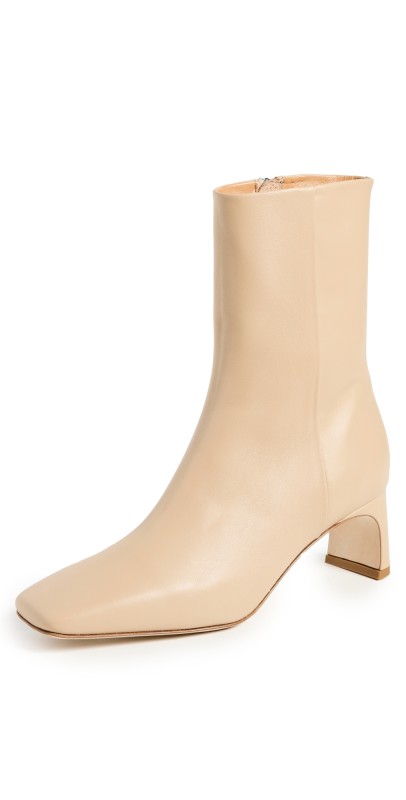 AEYDE Tabitha Calf Leather Latte Booties Latte