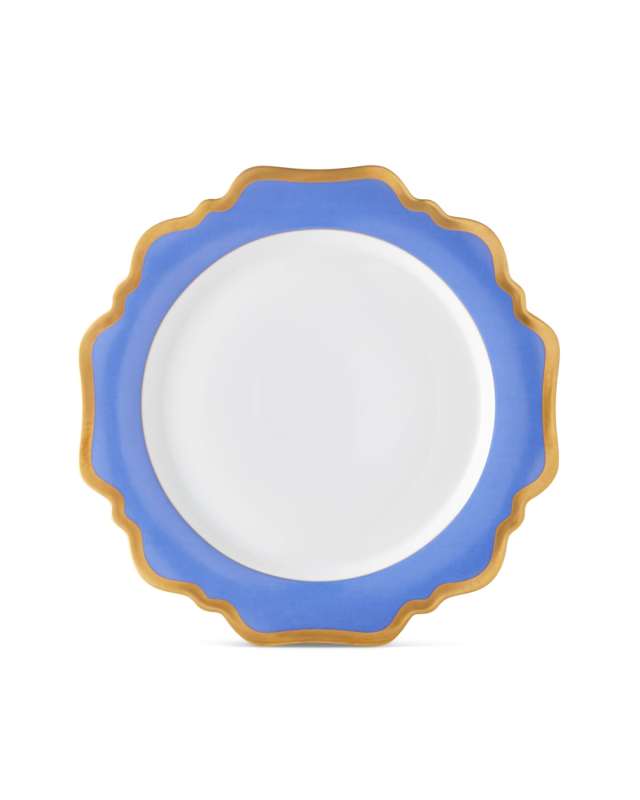 Indigo Rimmed Dinner Plate