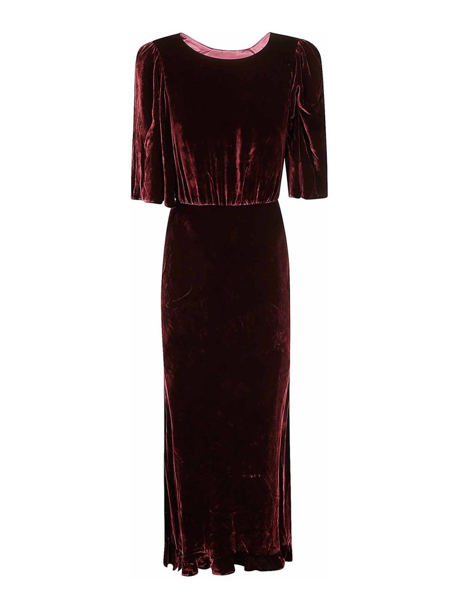 Saloni Maxi Robe - Bordeaux