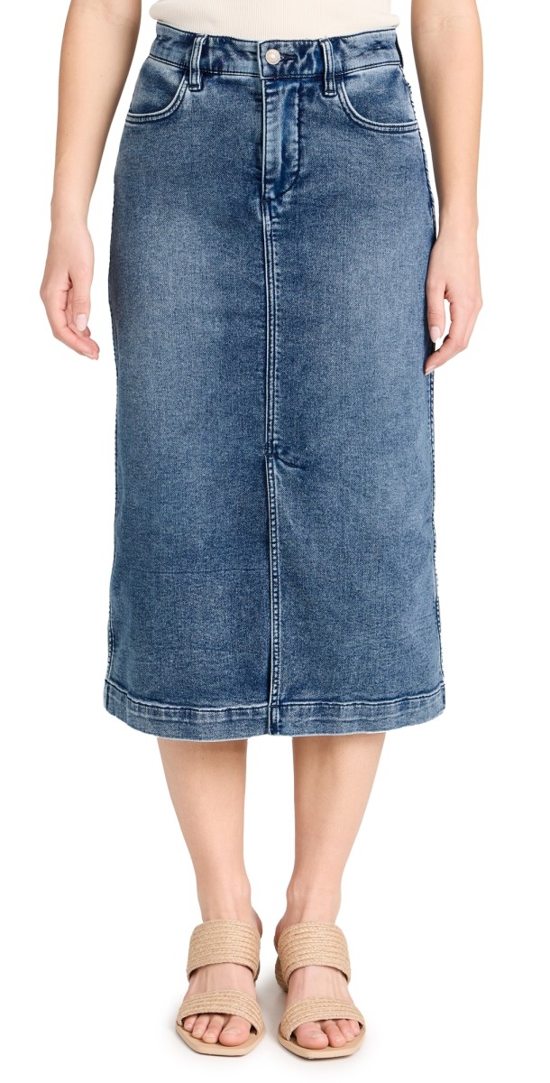Faherty Stretch Terry Midi Skirt Riverton