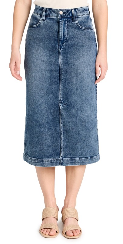 Faherty Stretch Terry Midi Skirt Riverton