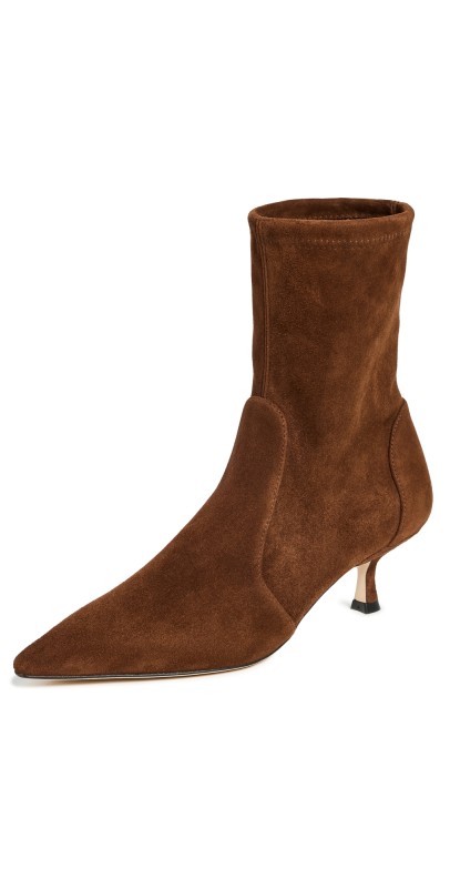 Stuart Weitzman Naomi Booties 50mm Deep Coffee