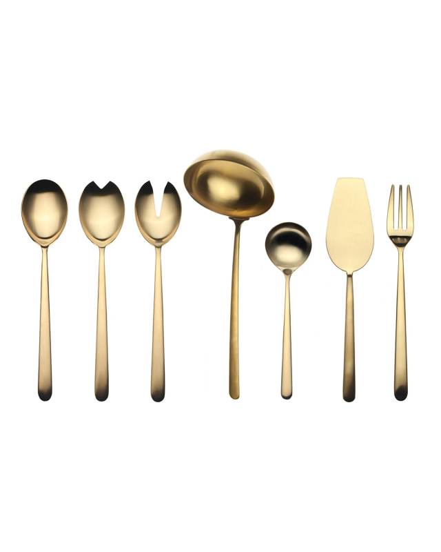 Linea Ice Oro 7-Piece Full Serving Set